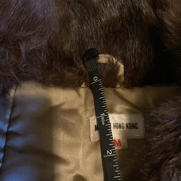 Women's Brown Real Rabbit Fur Jacket - Classic Cozy Coat - Picture 14 of 16